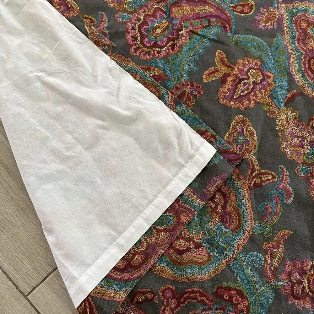 Set of 2  Beautiful World Market Lined Curtains Drapes Panels 48”x84” Confetti